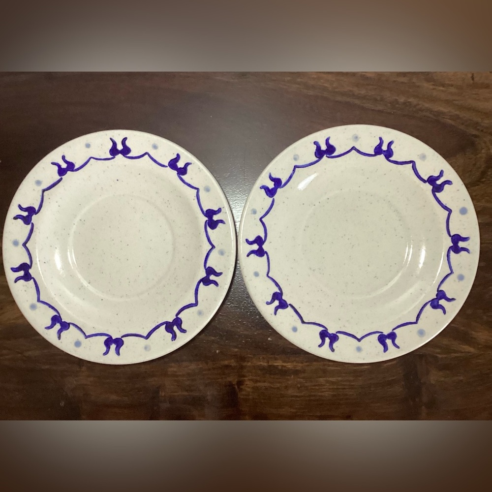 MCM Metlox Poppytrail Provincial Blue Saucers